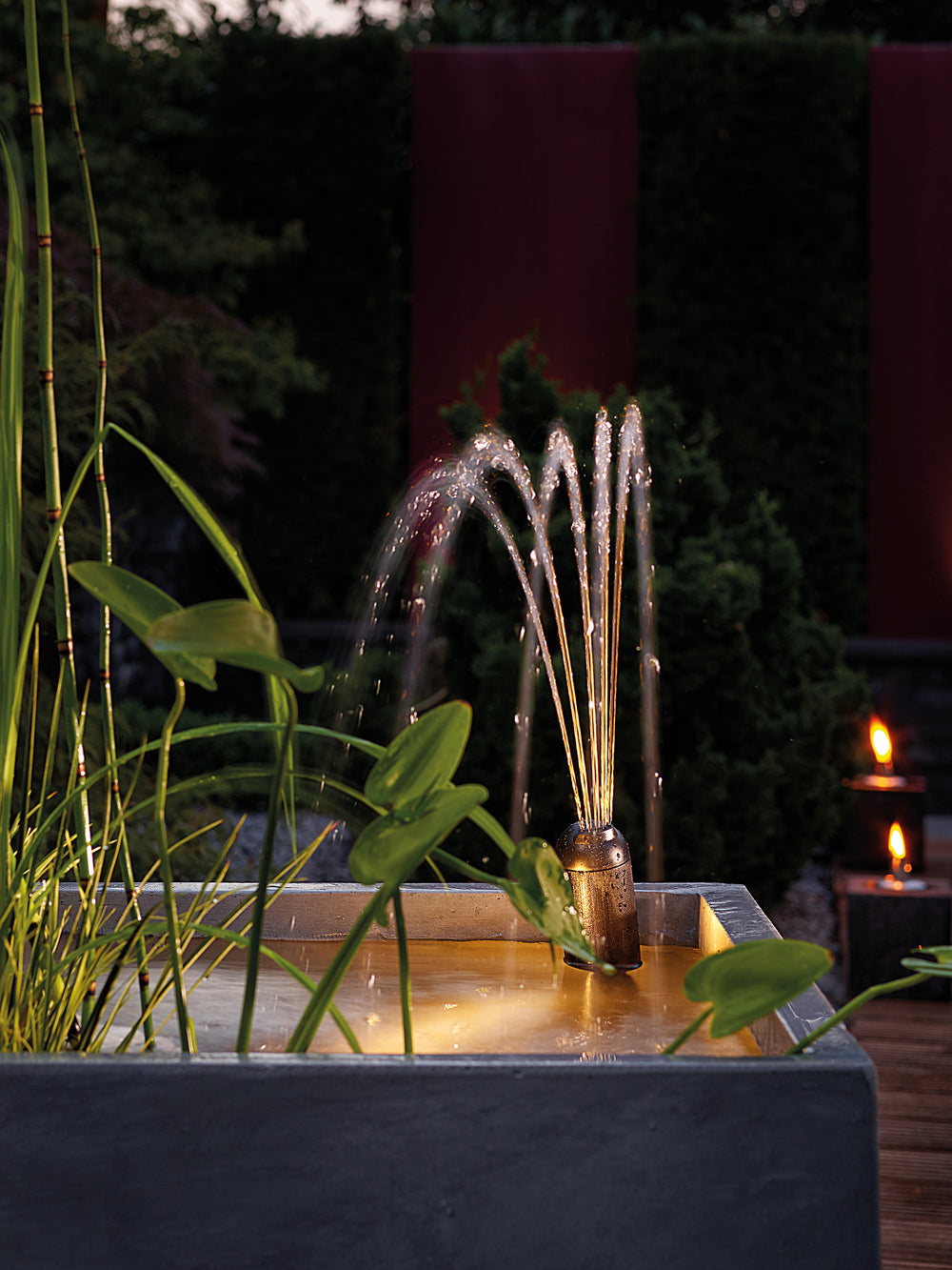 Koi pond filter with fountain in Nepal