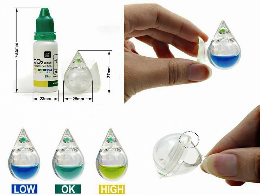 Co2 Indicator Color Guide PH CO2 Indicator Monitor Drop Checker – Nepal Aqua Studio