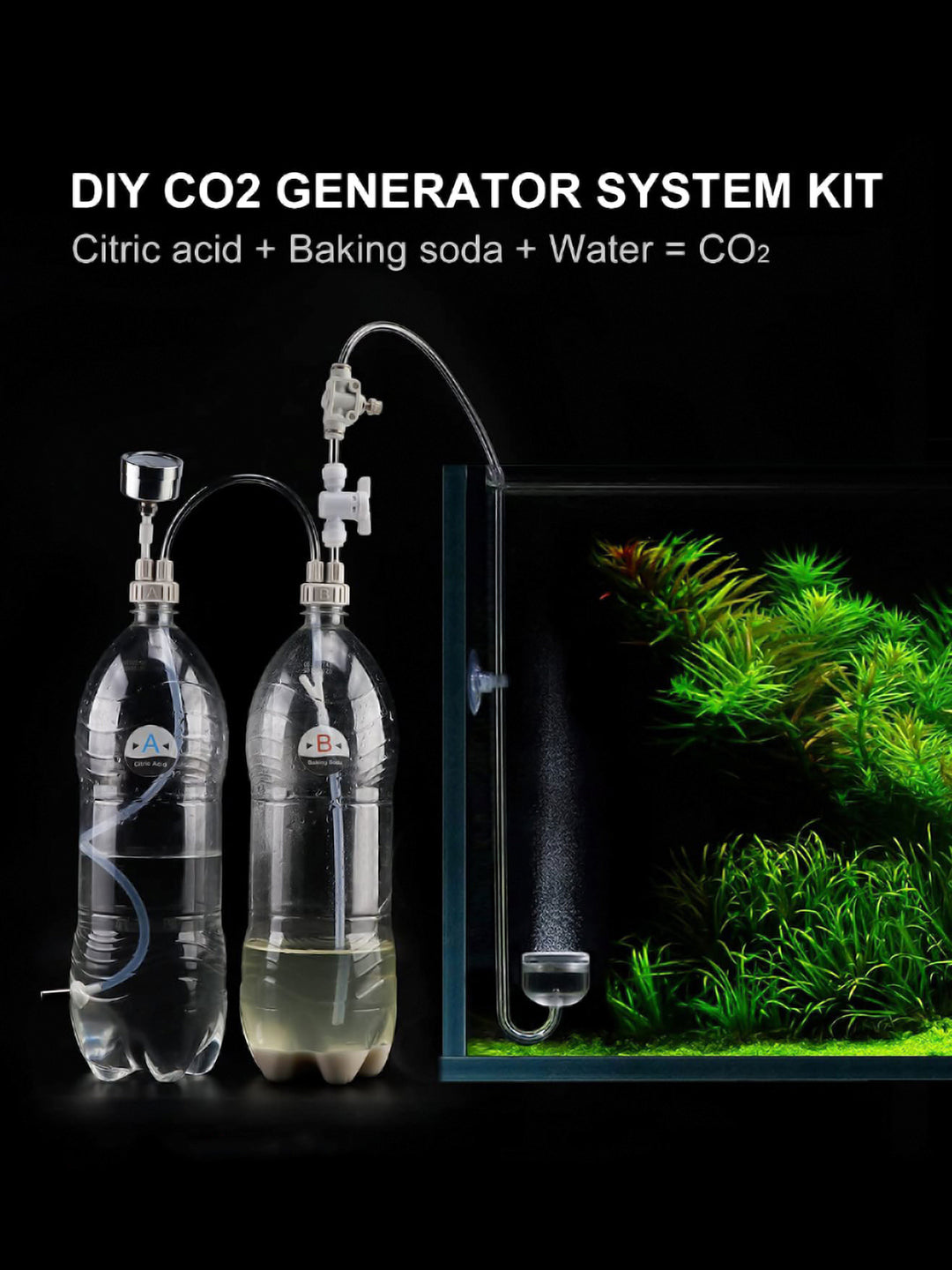 Aquarium DIY CO2 Generator System Kit - nepalaquastudio